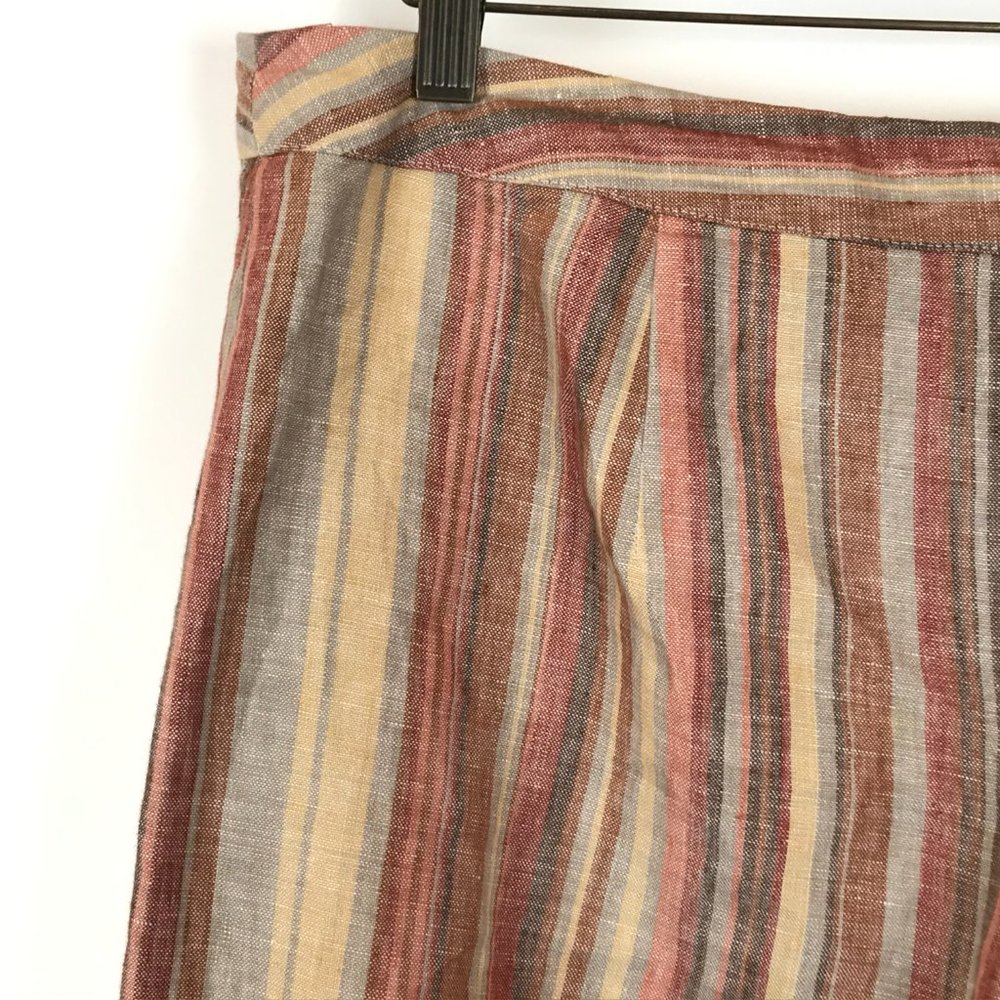 Plus Size 14W Jillian Jones Linen Wide Leg Pants - Picture 4 of 4